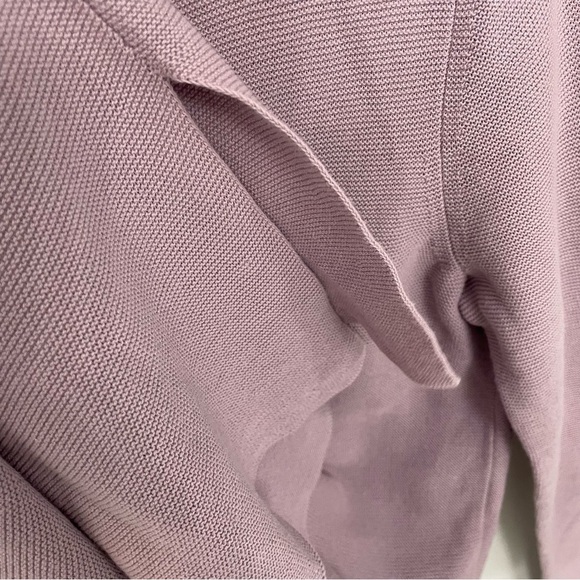 Eileen Fisher Lavender Oversized Organic Cotton Tunic Sweater V-Neck  XS.     10 - Picture 3 of 5